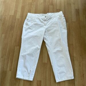 Women's White Pants Brax $200 Cotton blend Sz 38/30 US 16